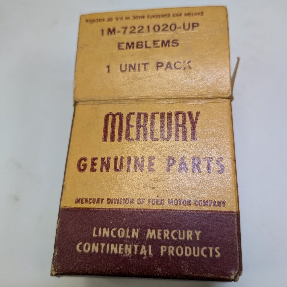 vintage 1950s Mercury Monterey (3) exterior trim emblems w a box NOS - Picture 11 of 15